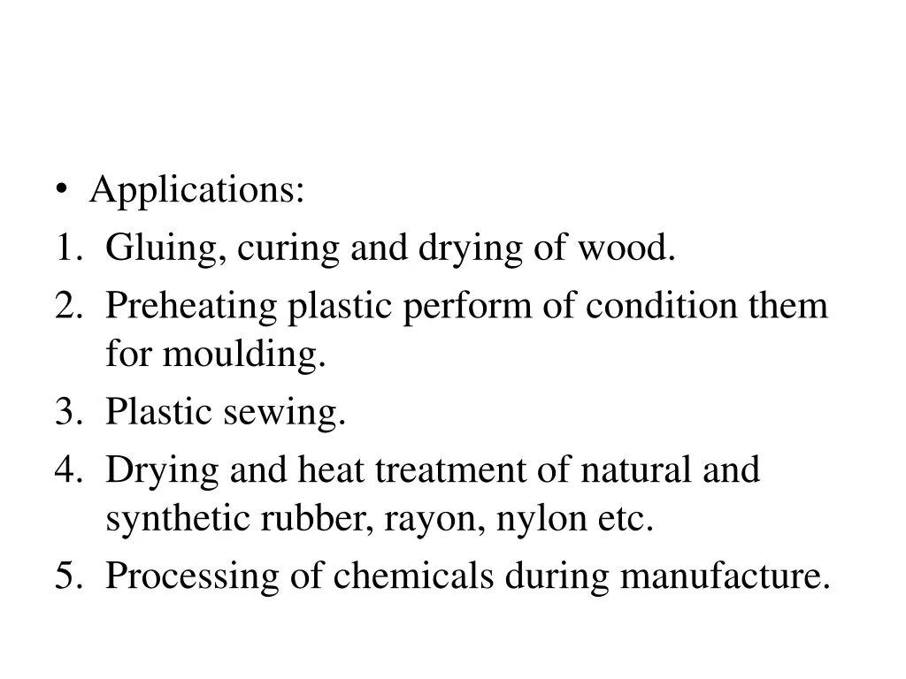 applications 1 gluing curing and drying of wood