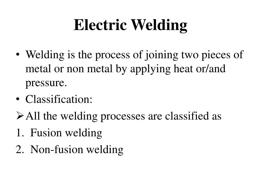 electric welding