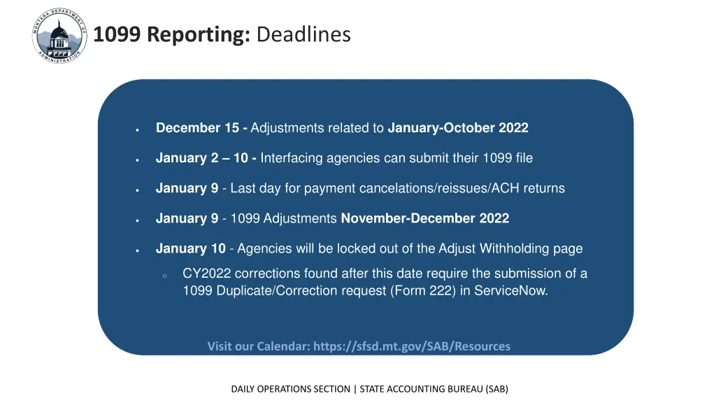 1099 reporting deadlines