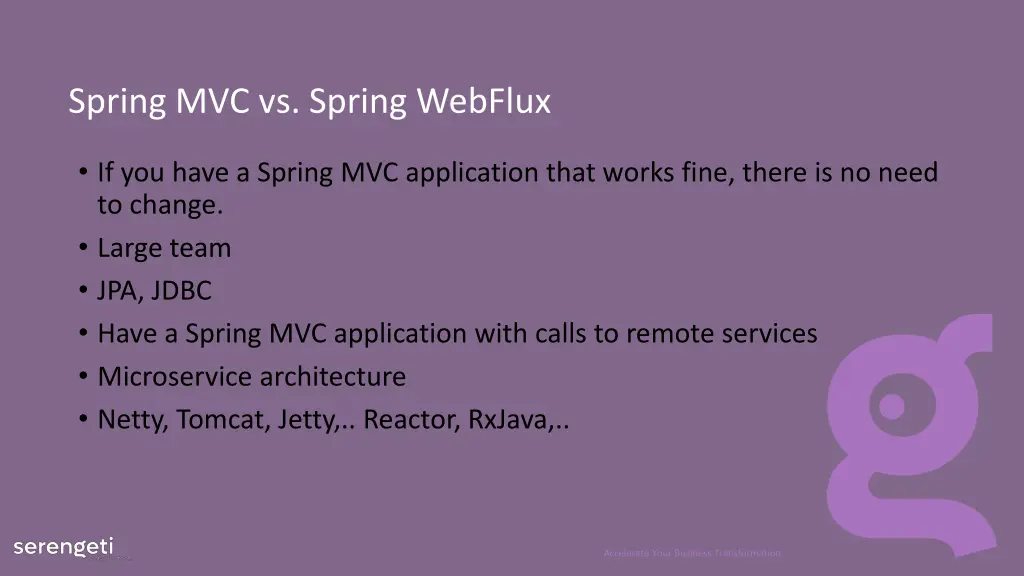 spring mvc vs spring webflux