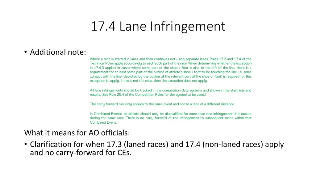 17 4 lane infringement 2