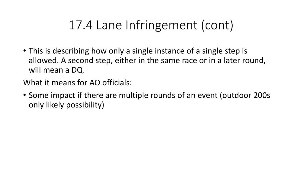 17 4 lane infringement cont