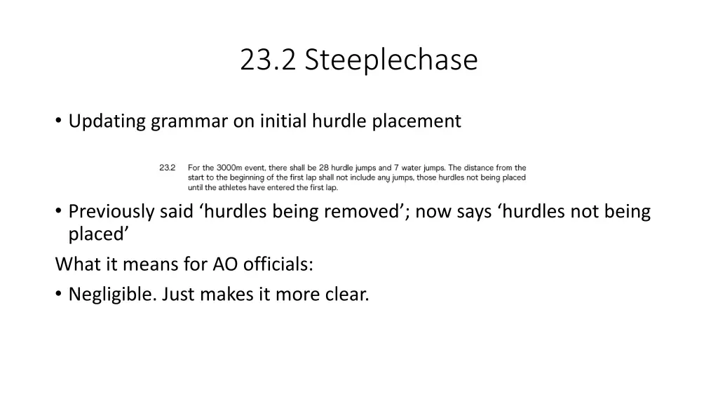 23 2 steeplechase