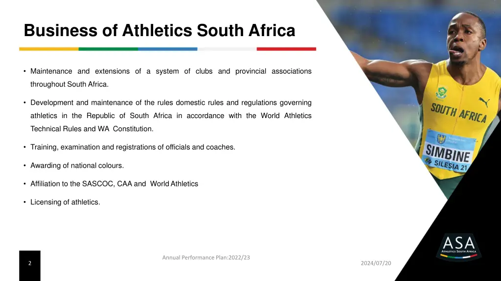 business of athletics south africa