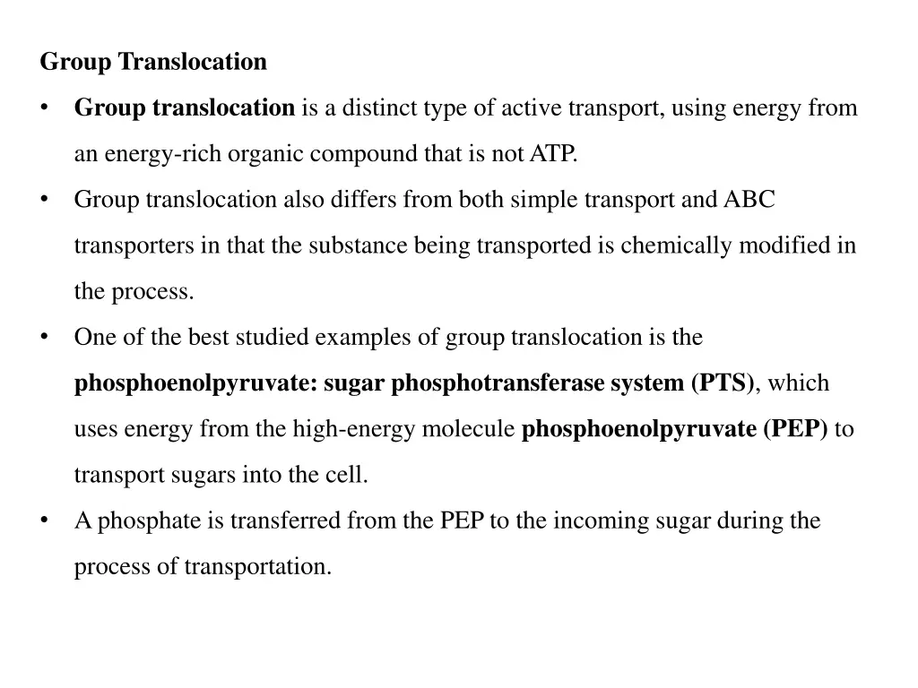 group translocation