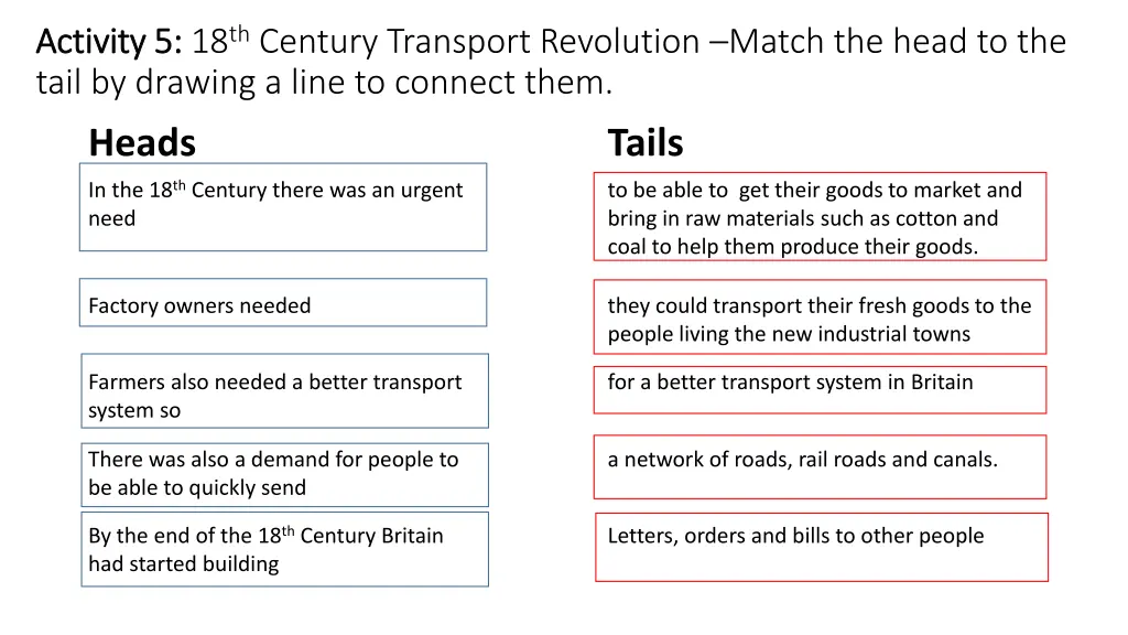 activity 5 activity 5 18 th century transport