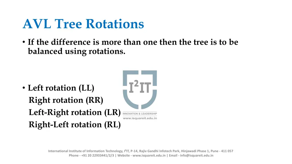 avl tree rotations