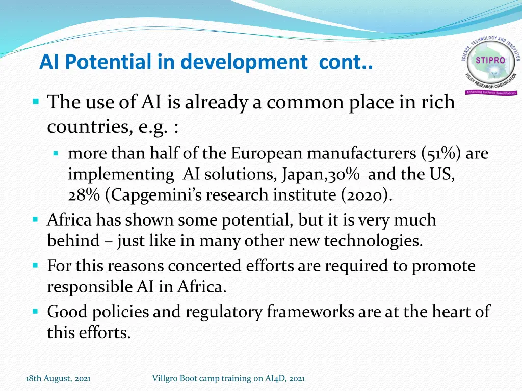 ai potential in development cont