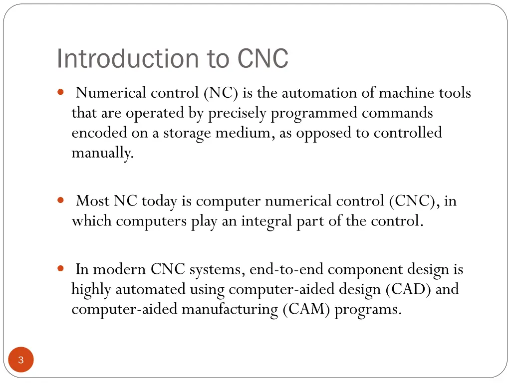 introduction to cnc