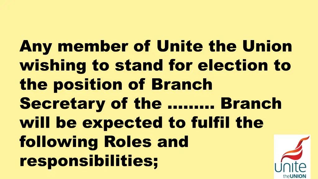 any member of unite the union wishing to stand