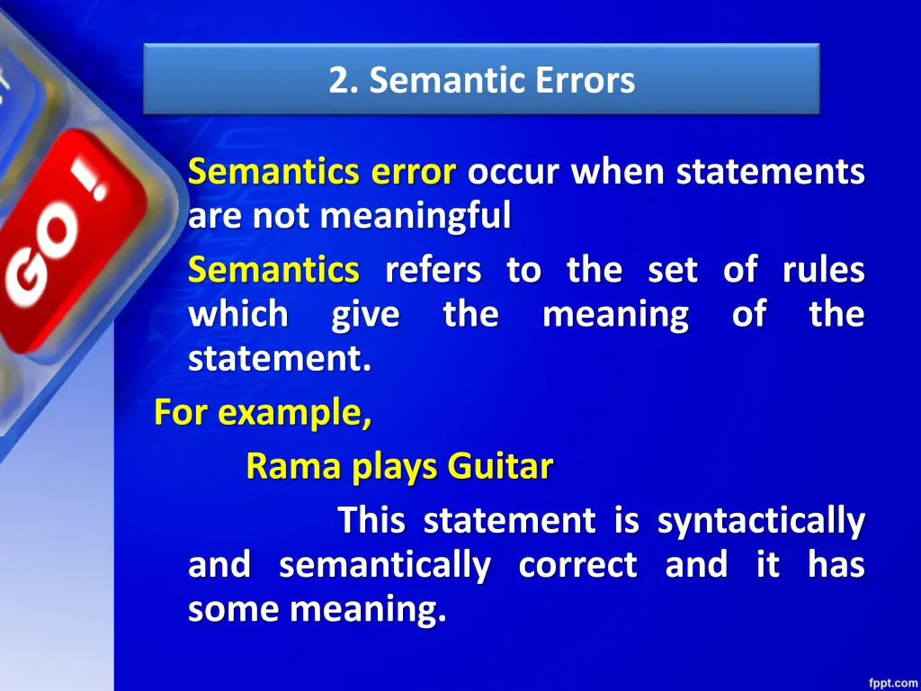 2 semantic errors