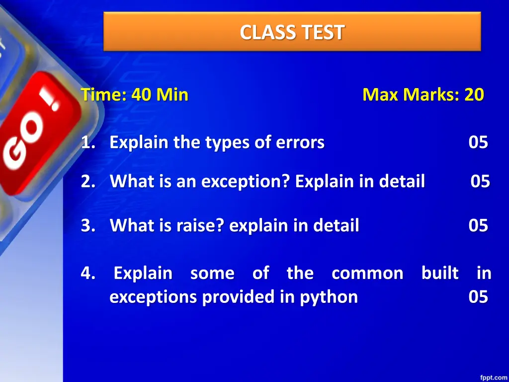 class test 1