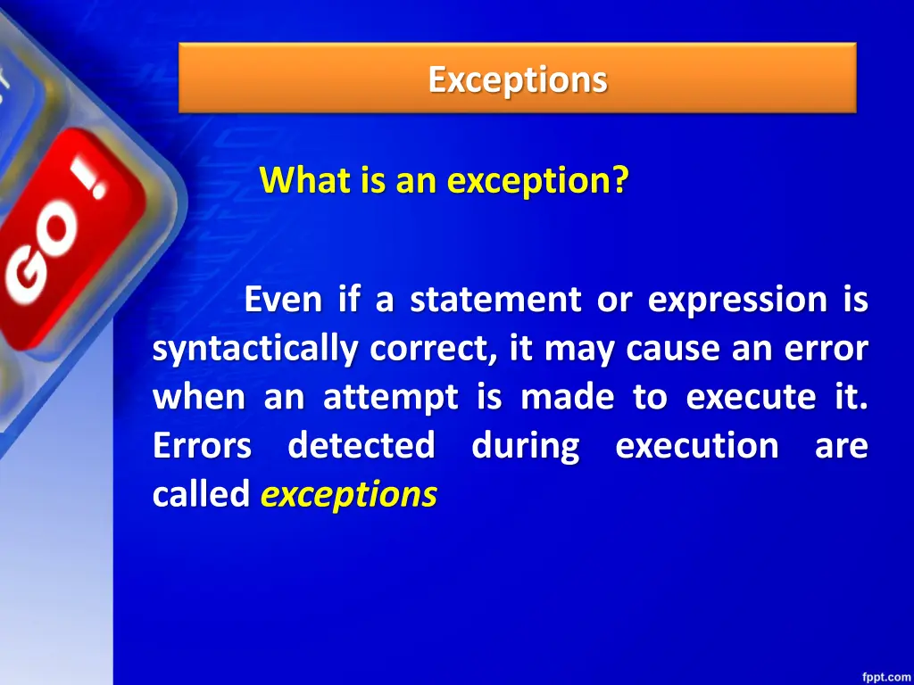 exceptions 1