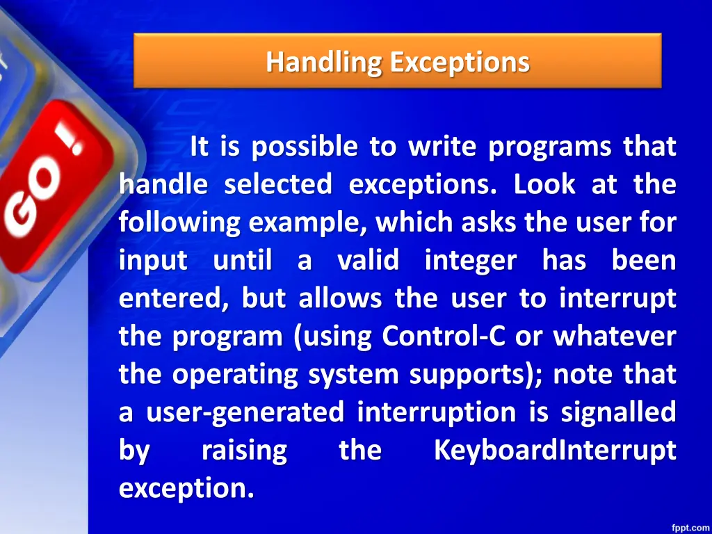 handling exceptions 1