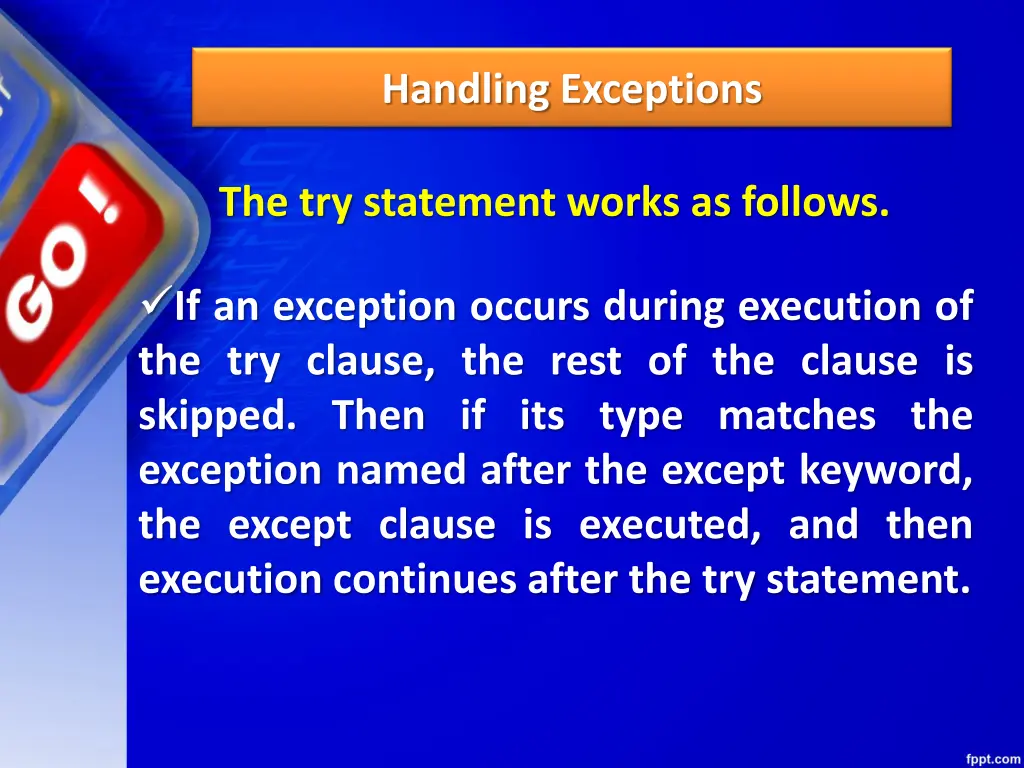 handling exceptions 4