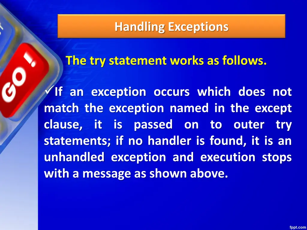 handling exceptions 5