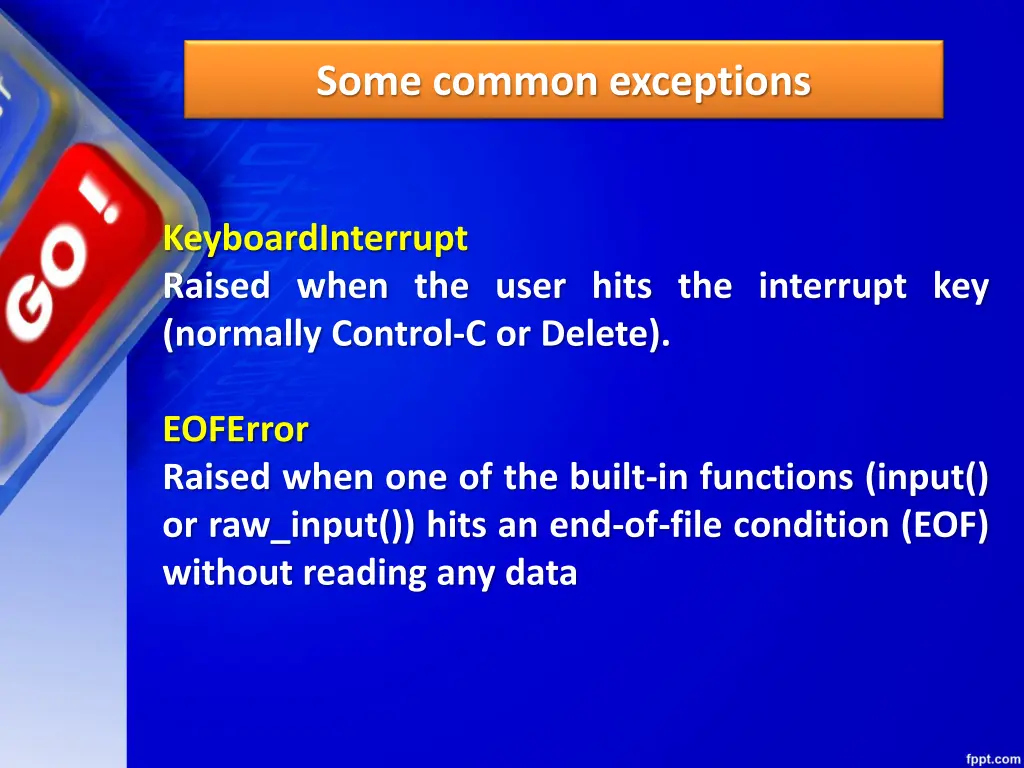 some common exceptions 2