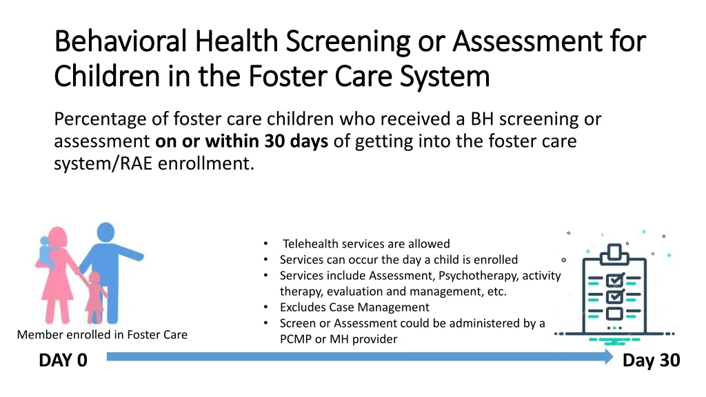 behavioral health screening or assessment