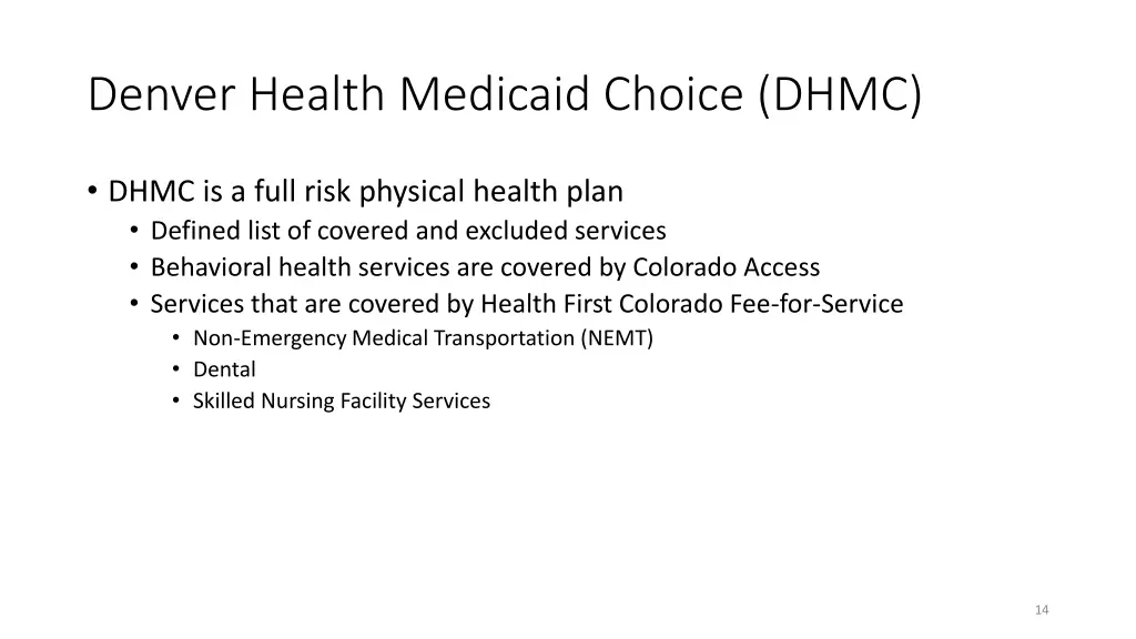 denver health medicaid choice dhmc