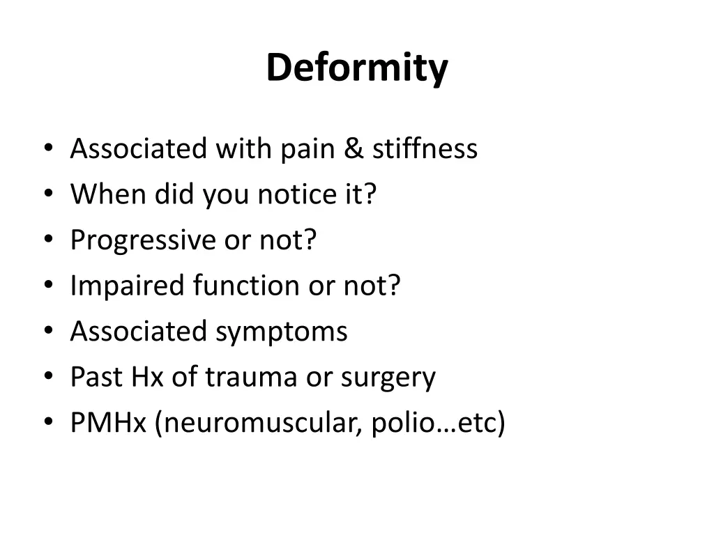 deformity