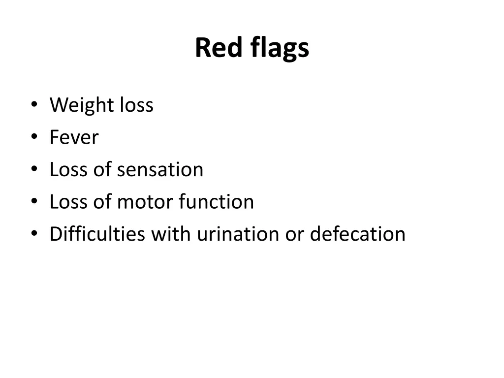 red flags