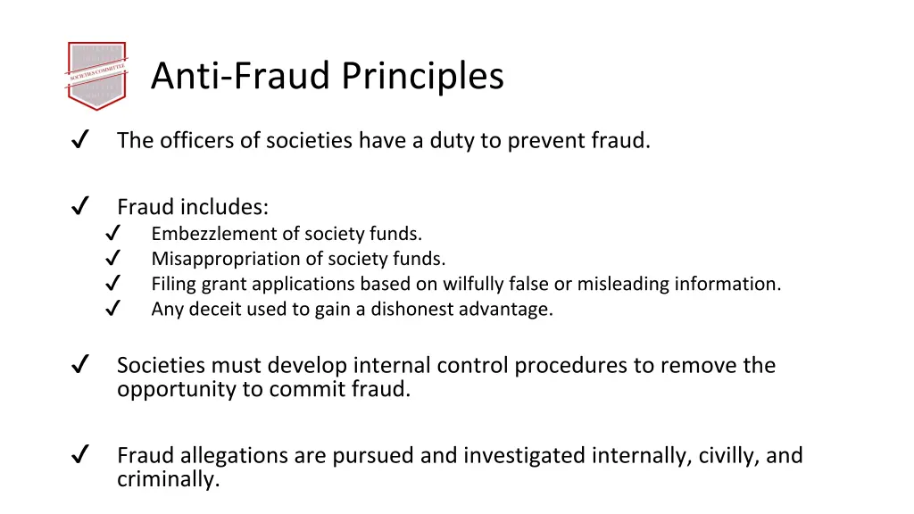 anti fraud principles