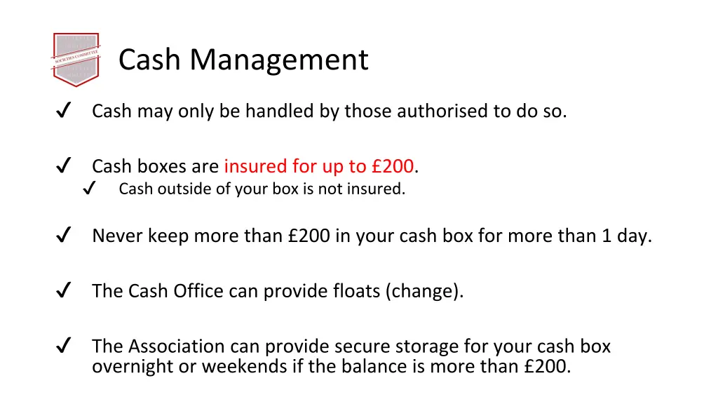 cash management