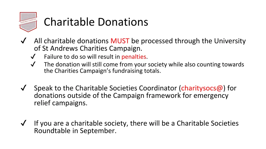 charitable donations