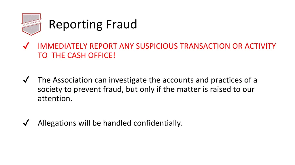 reporting fraud