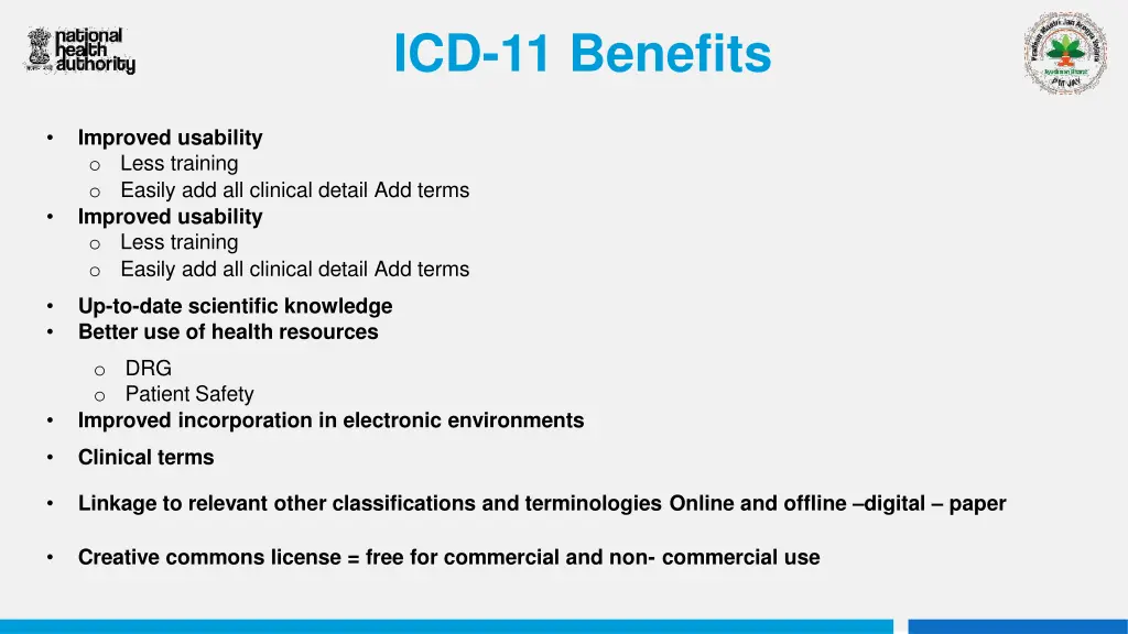 icd 11 benefits