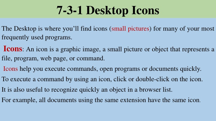 7 3 1 desktop icons