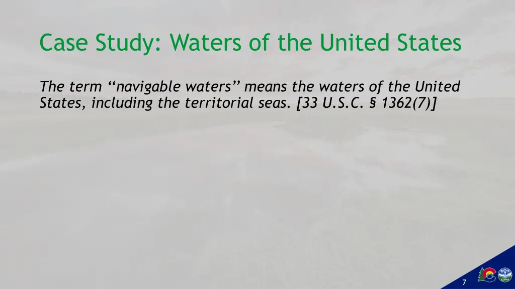 case study waters of the united states