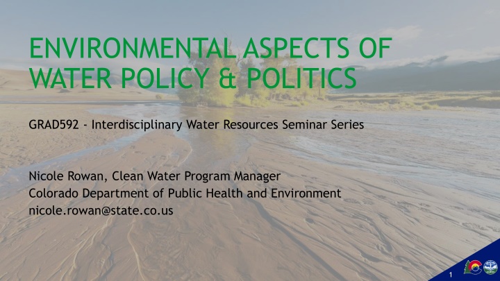 environmental aspects of water policy politics