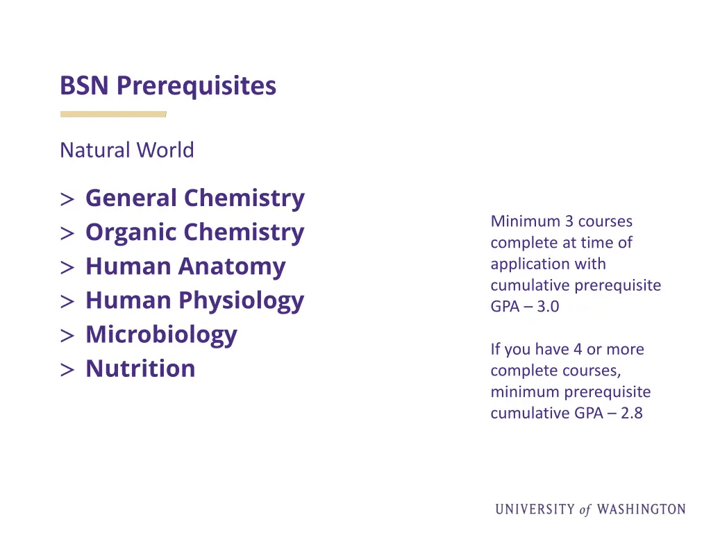 bsn prerequisites 1