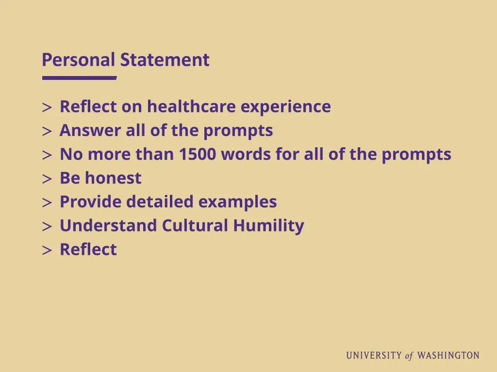 personal statement