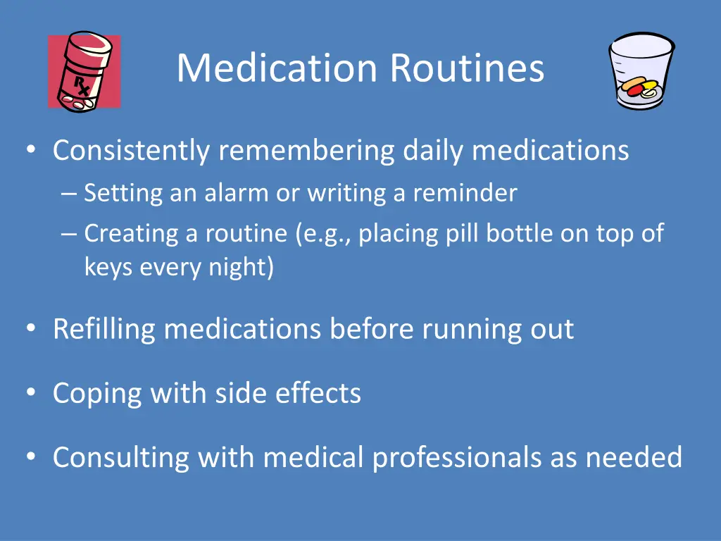 medication routines