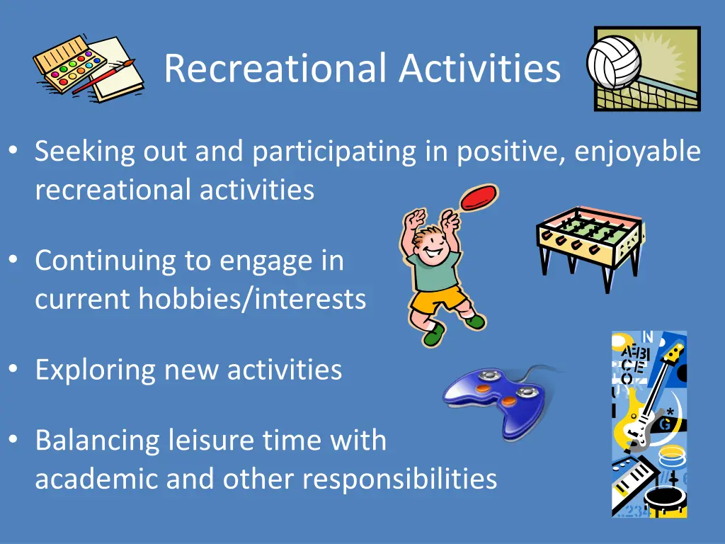 recreational activities