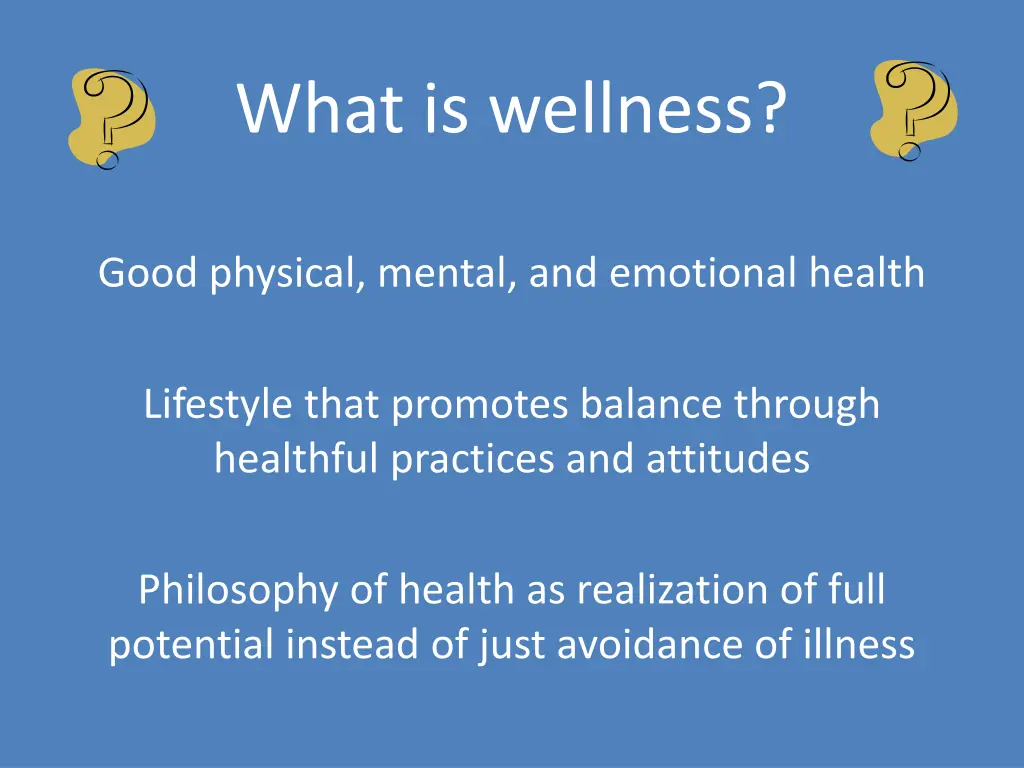 what is wellness