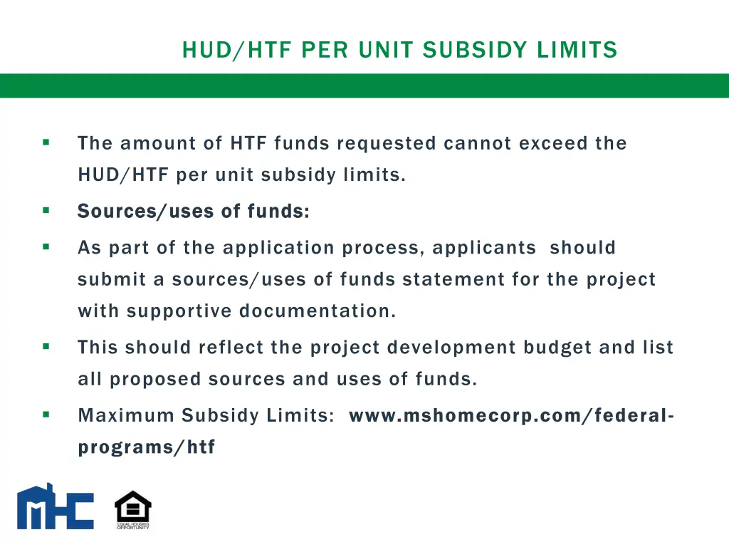 hud htf per unit subsidy limits