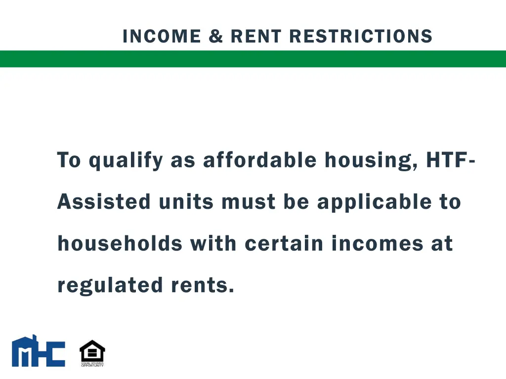 income rent restrictions