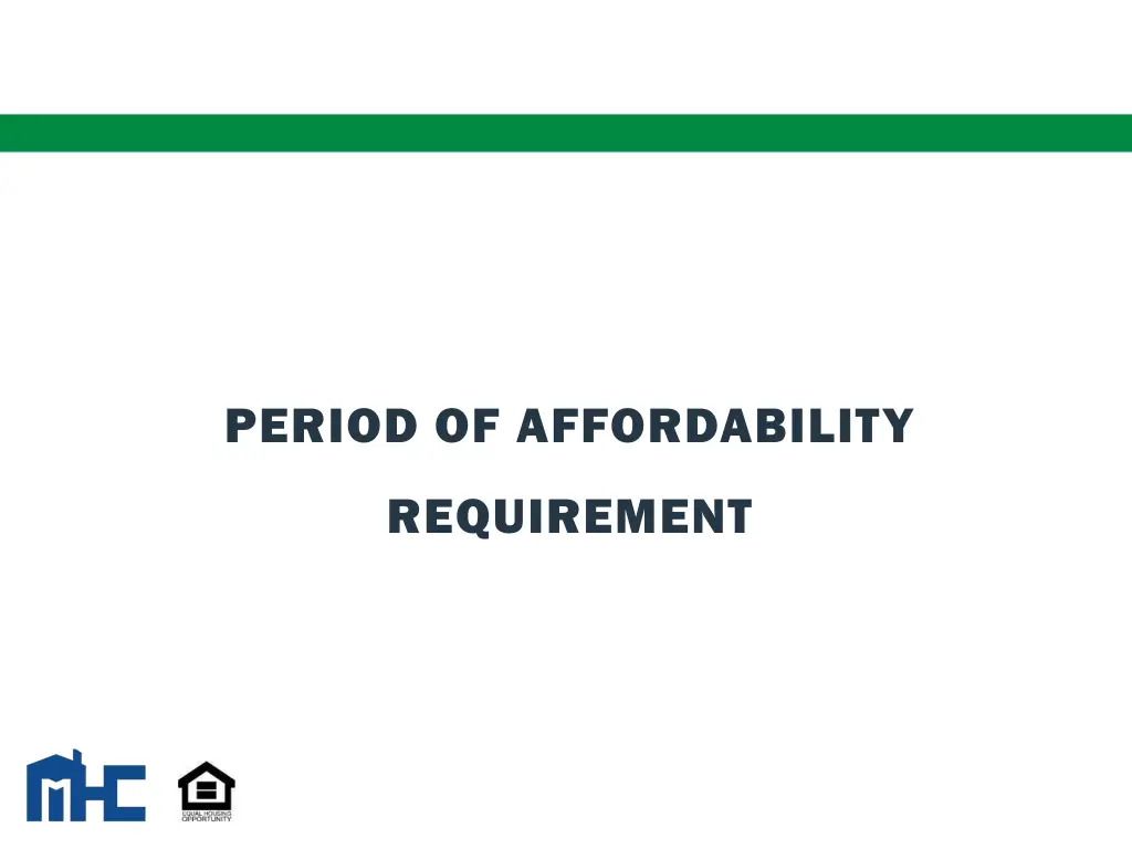 period of affordability