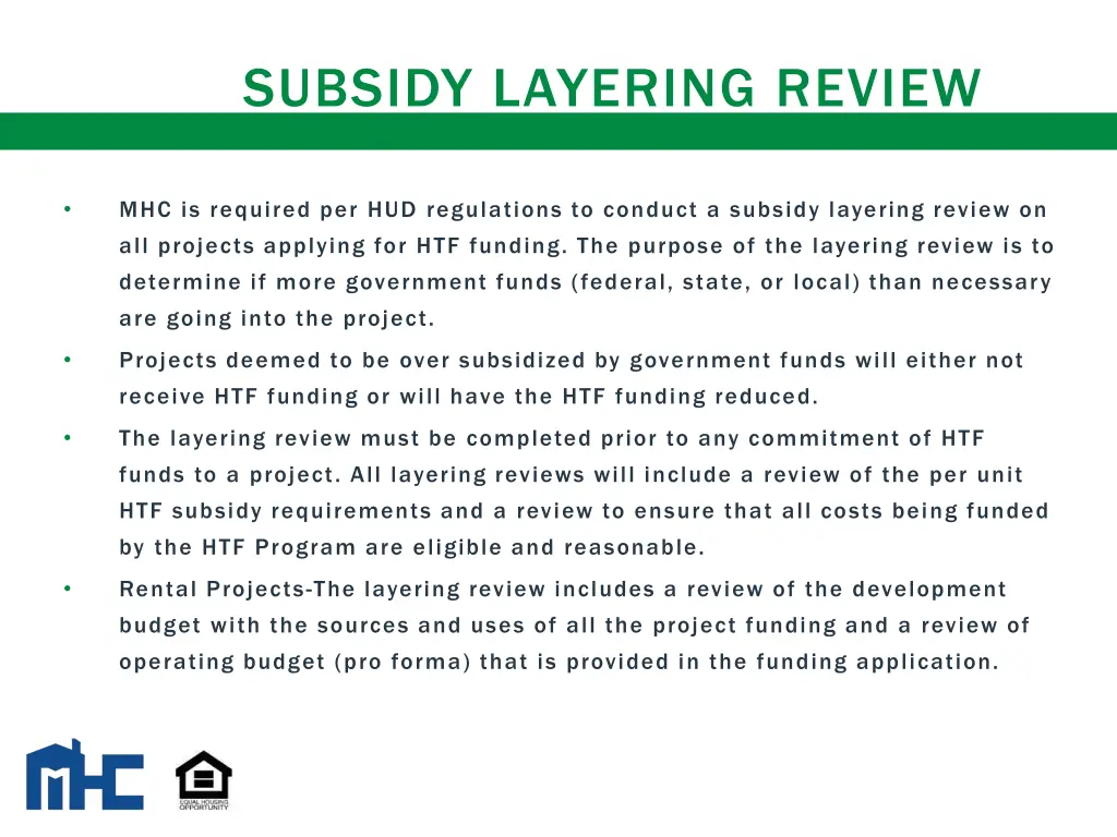 subsidy layering review