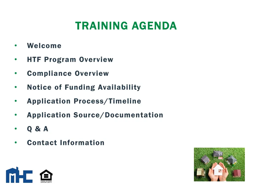 training agenda training agenda