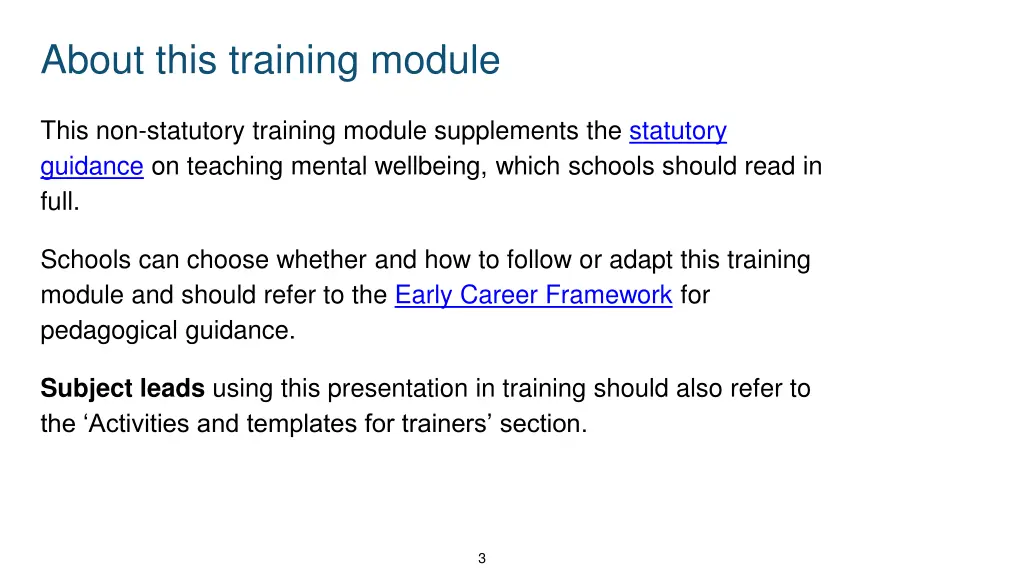 about this training module