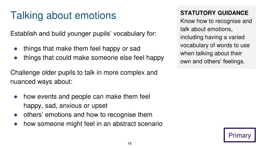 talking about emotions