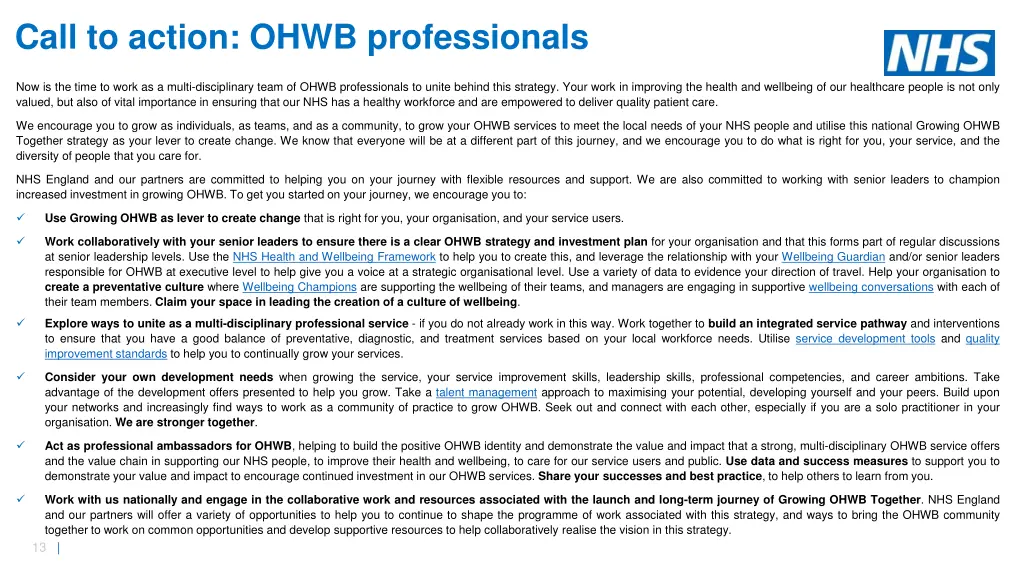 call to action ohwb professionals