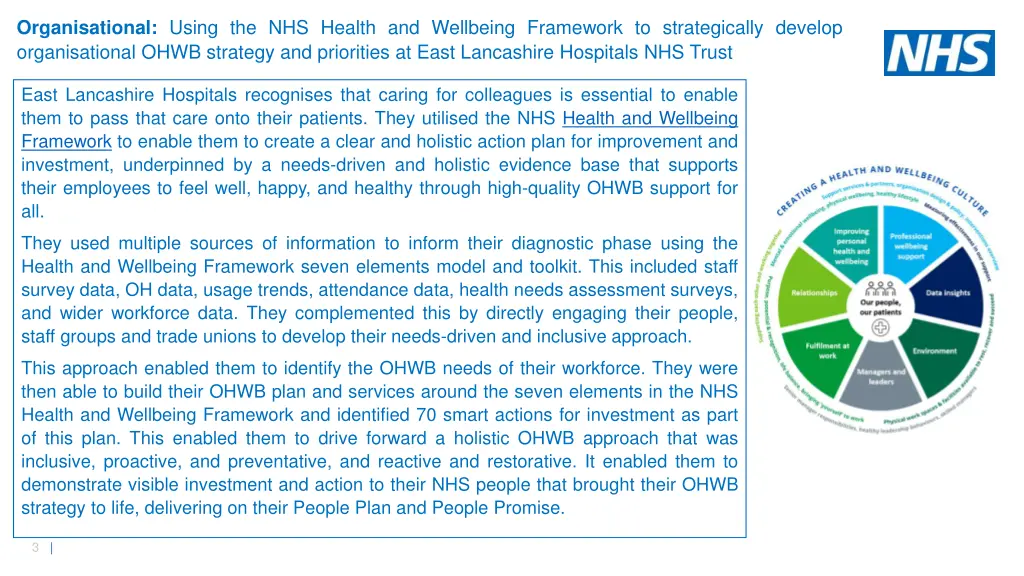 organisational using the nhs health and wellbeing