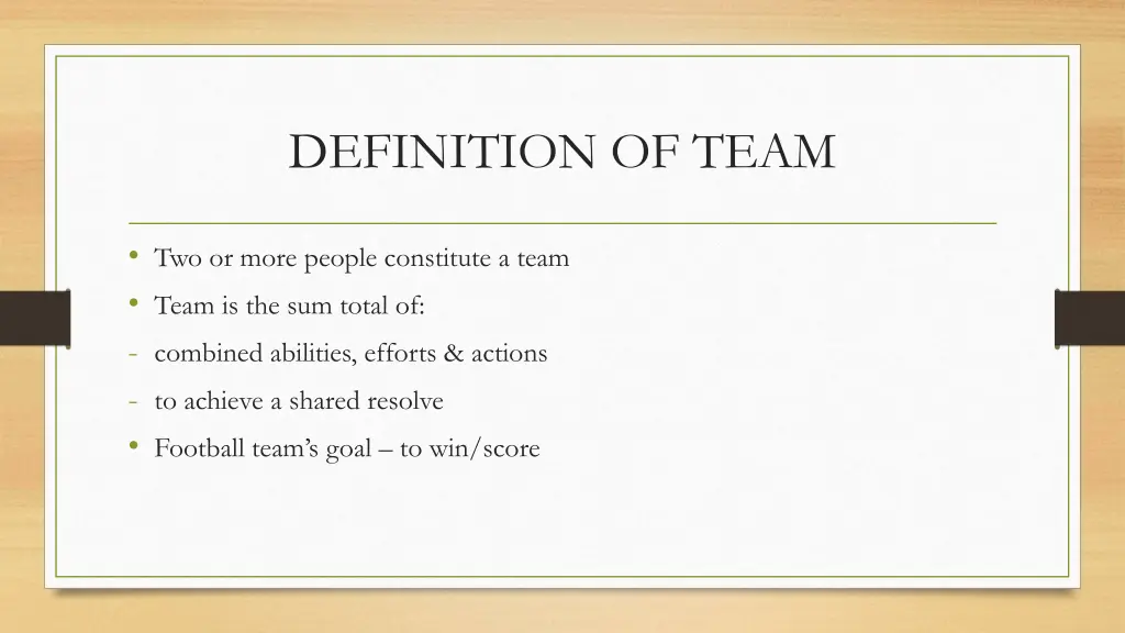 definition of team