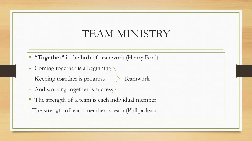 team ministry