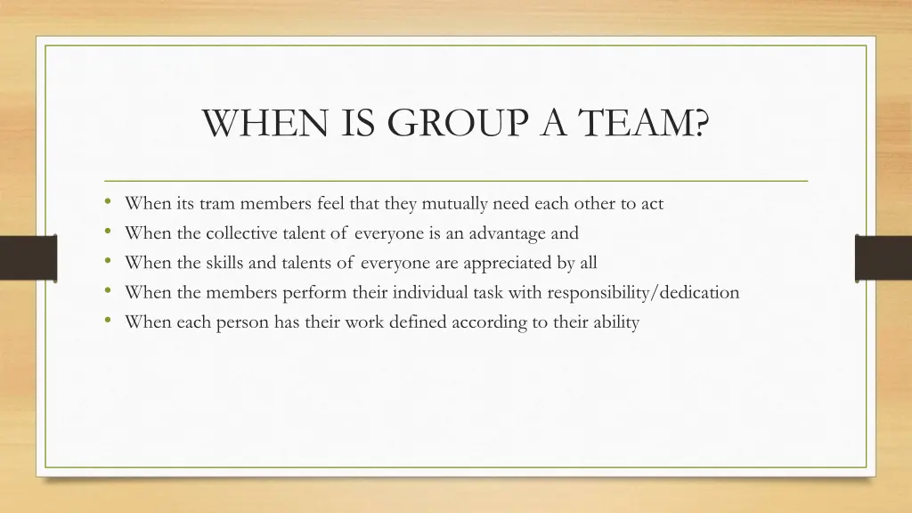 when is group a team